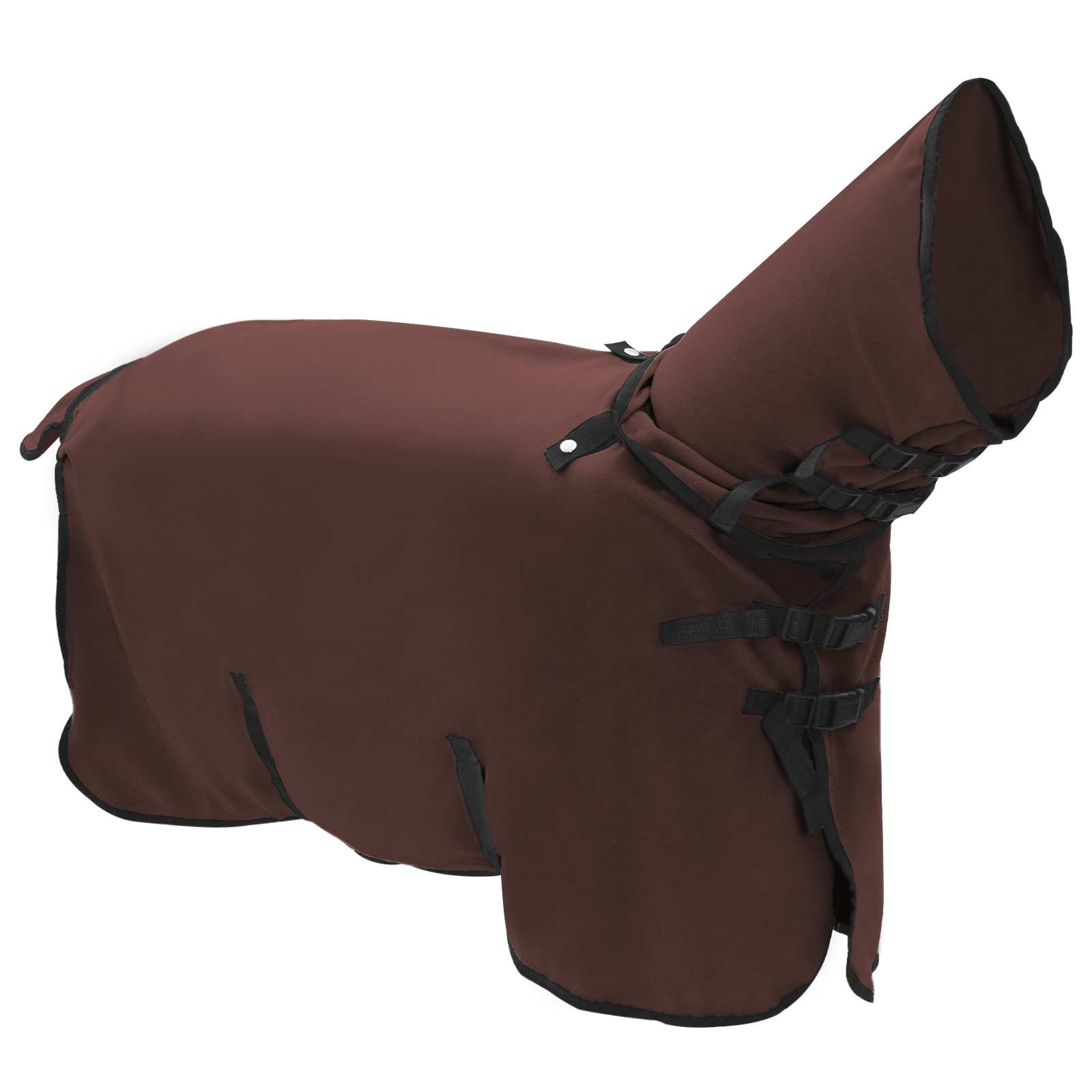 Pokrivač za konje Puni tamnosmeđi 75 cm Poliester