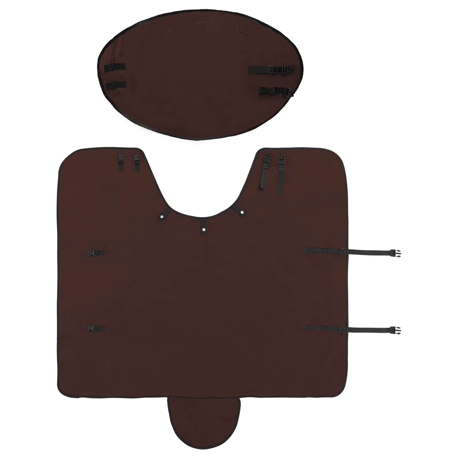Pokrivač za konje Puni tamnosmeđi 75 cm Poliester