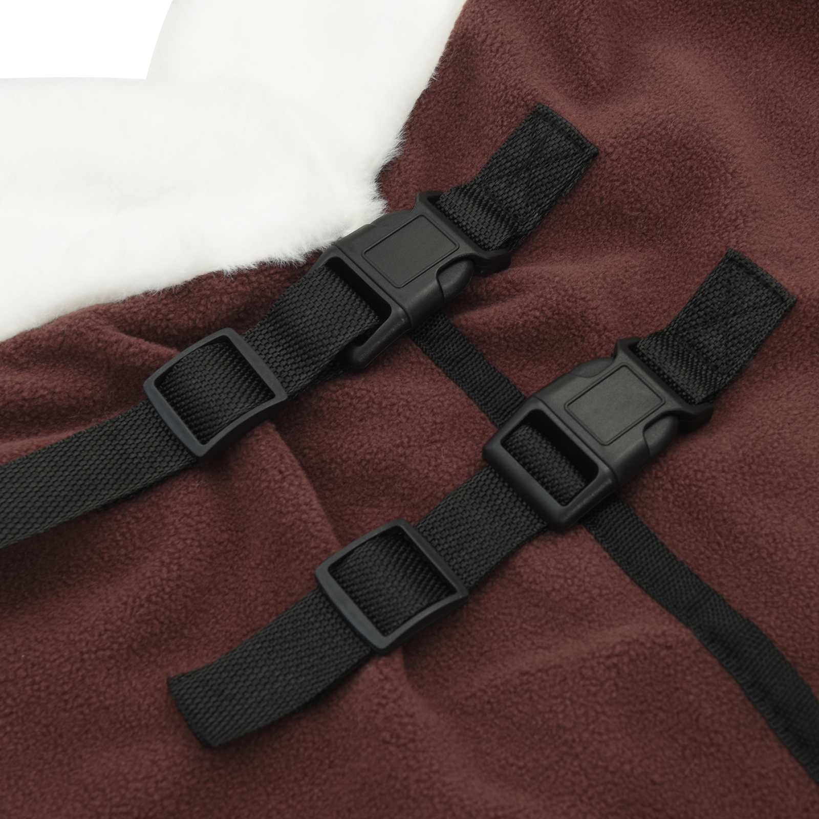 Pokrivač za konje Puni tamnosmeđi 85 cm Polartec