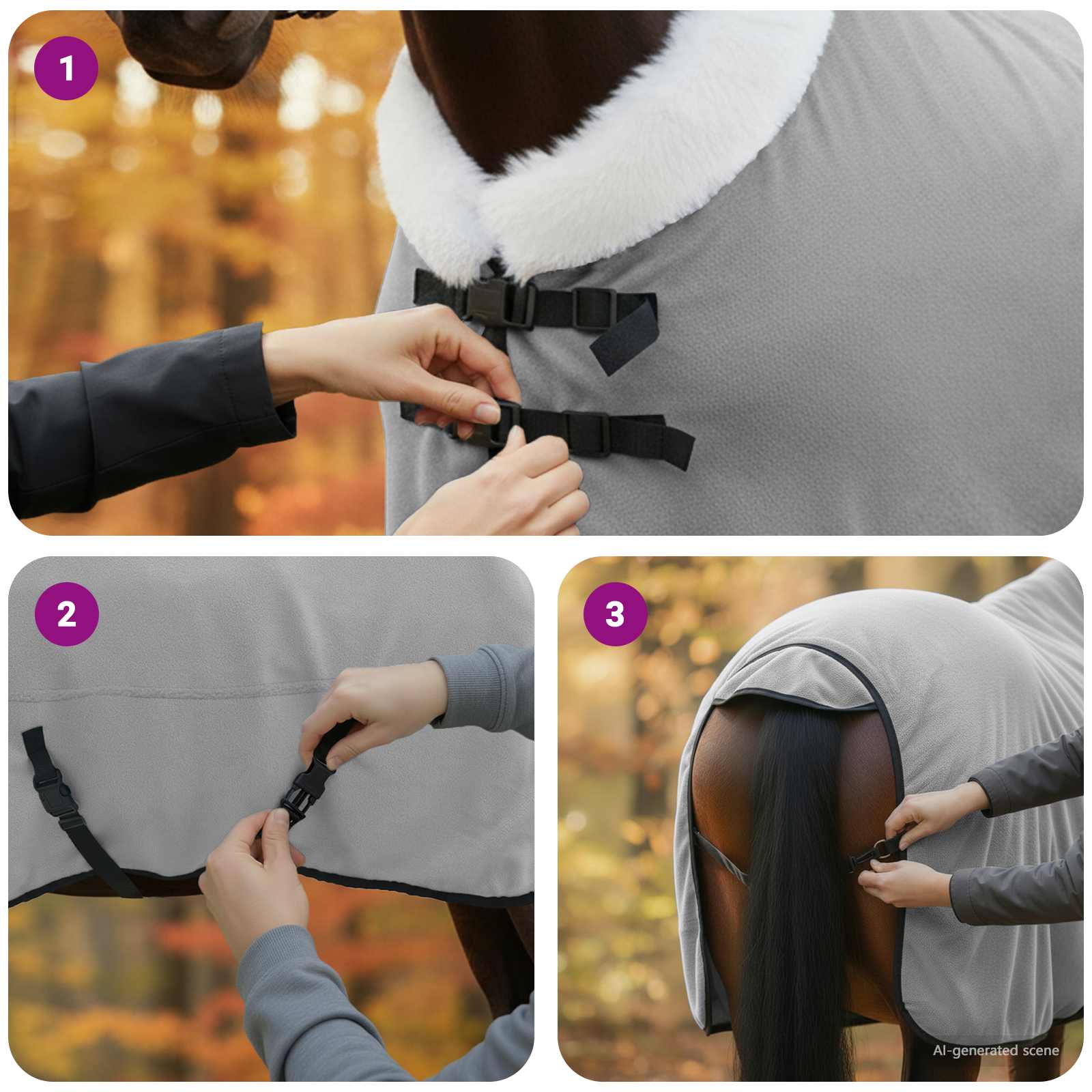 Pokrivač za konje Cjela tamno zelena 165 cm Polartec