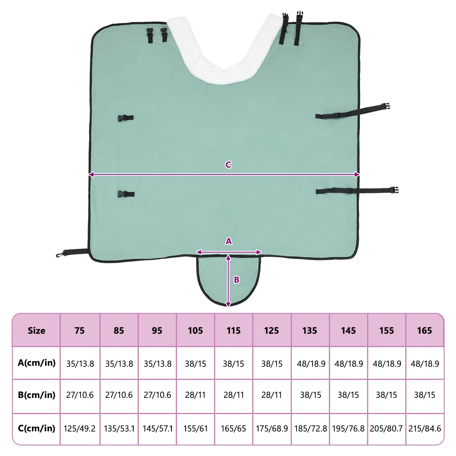 Pokrivač za konje Cjela tamno zelena 115 cm Polartec