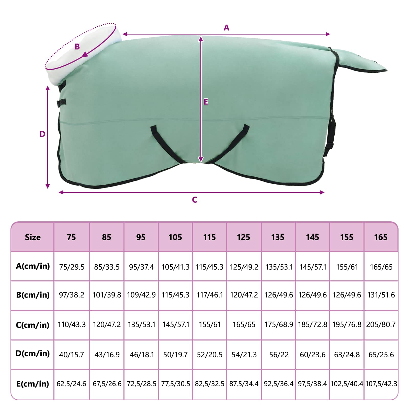 Pokrivač za konje Cjela tamno zelena 125 cm Polartec