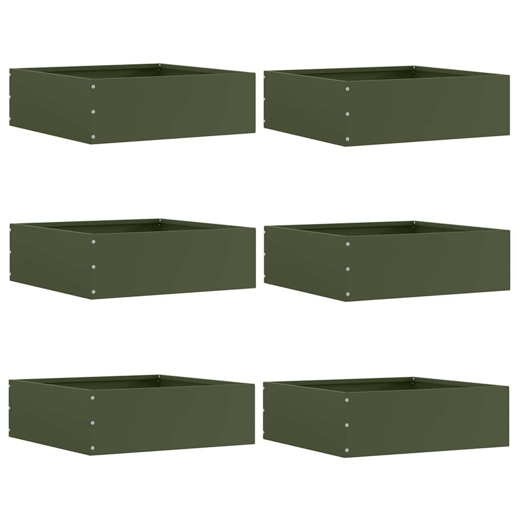Ograda oko Travnjaka 6 pcs Maslinasto zelena 40 x 40 x 13 cm