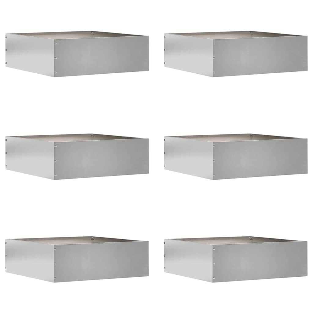 Ograda oko Travnjaka 6 pcs Srebrno 40 x 40 x 13 cm