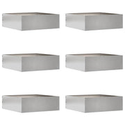 Ograda oko Travnjaka 6 pcs Srebrno 40 x 40 x 13 cm
