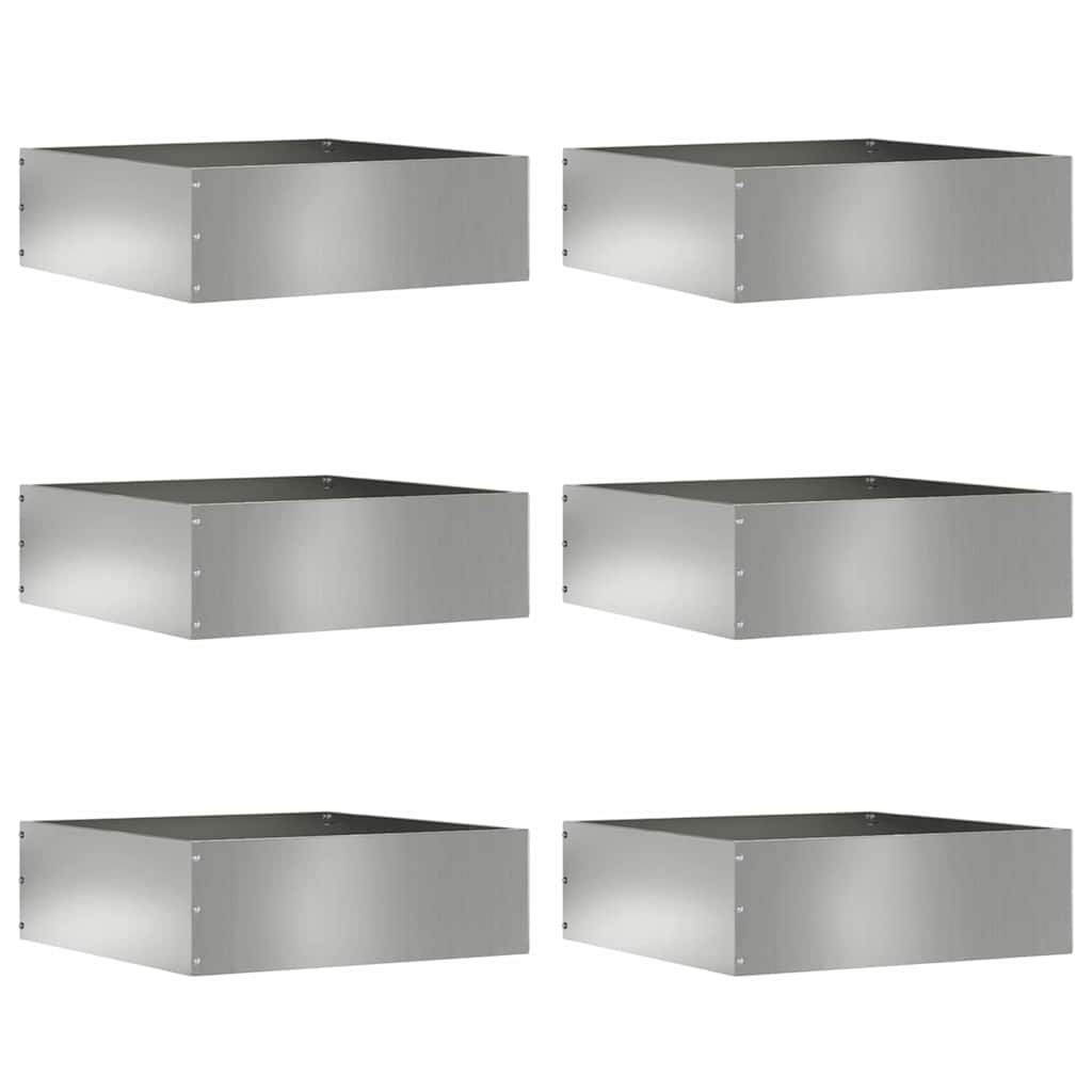 Ograda oko Travnjaka 6 pcs Srebrno 40 x 40 x 13 cm