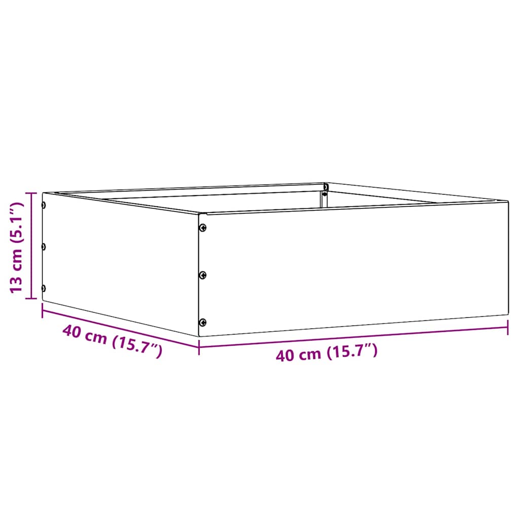 Ograda oko Travnjaka 6 pcs Srebrno 40 x 40 x 13 cm