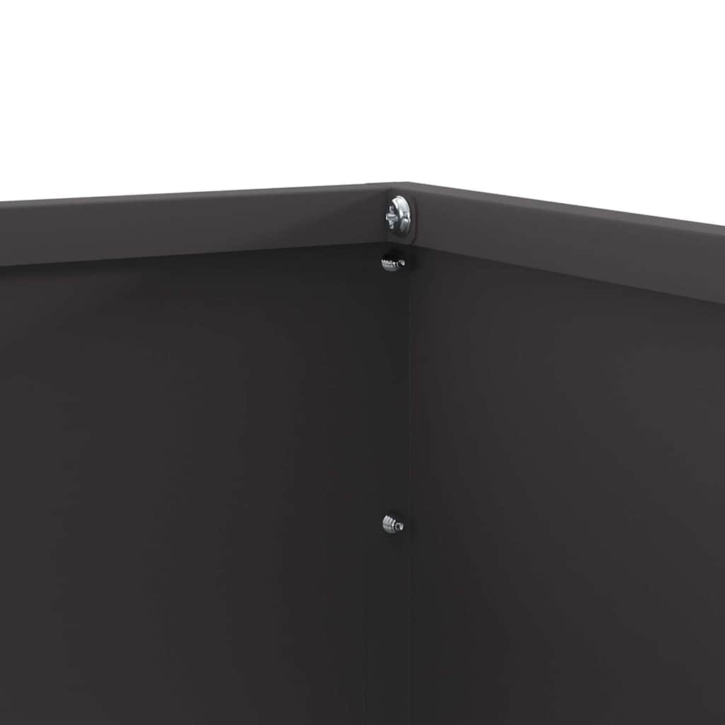 Ograda oko Travnjaka 6 pcs Crna 50 x 50 x 13 cm Čelik