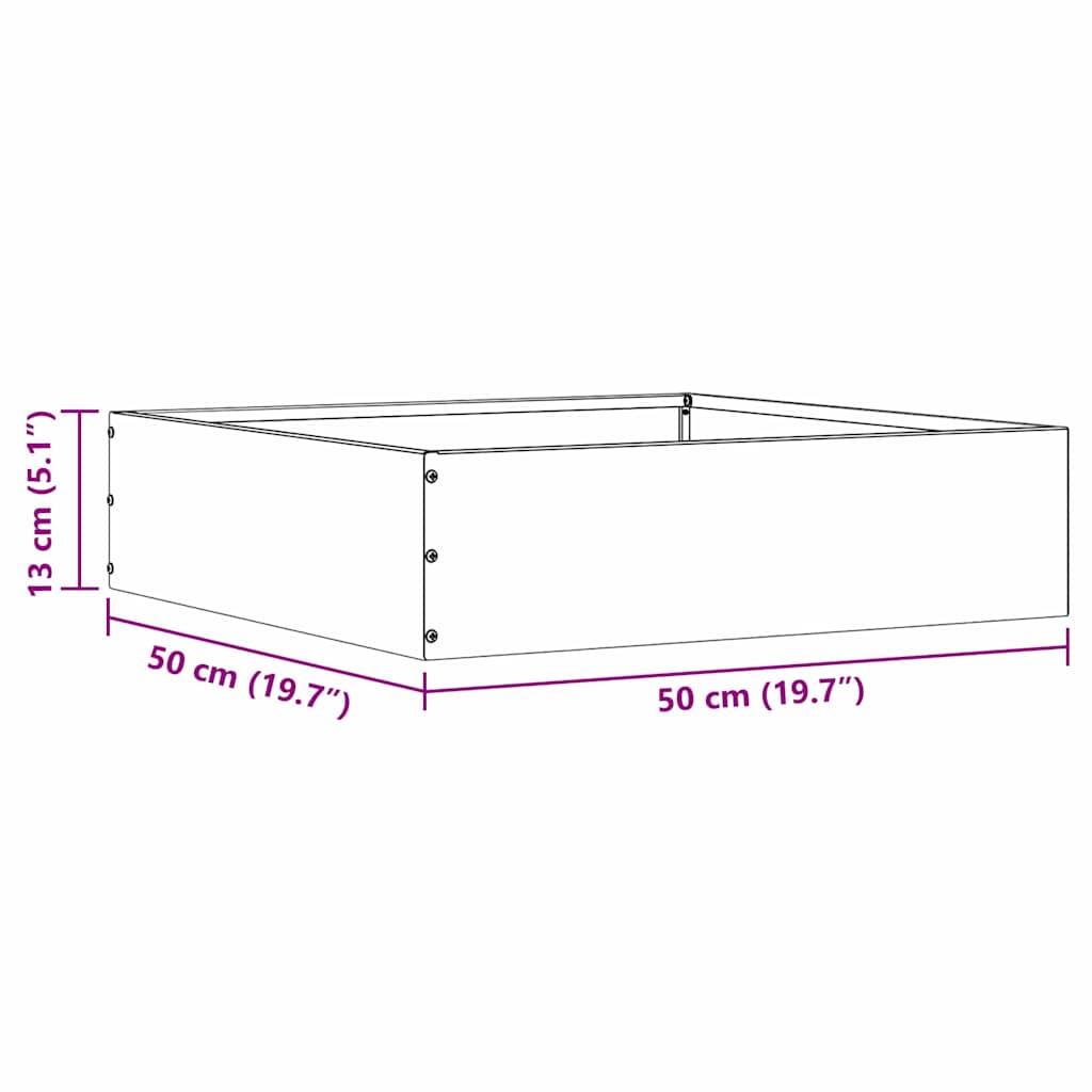 Ograda oko Travnjaka 6 pcs Bijelo 50 x 50 x 13 cm Čelik