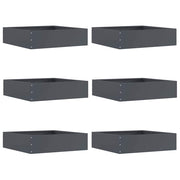 Ograda oko Travnjaka 6 pcs Antracit 50 x 50 x 13 cm Čelik