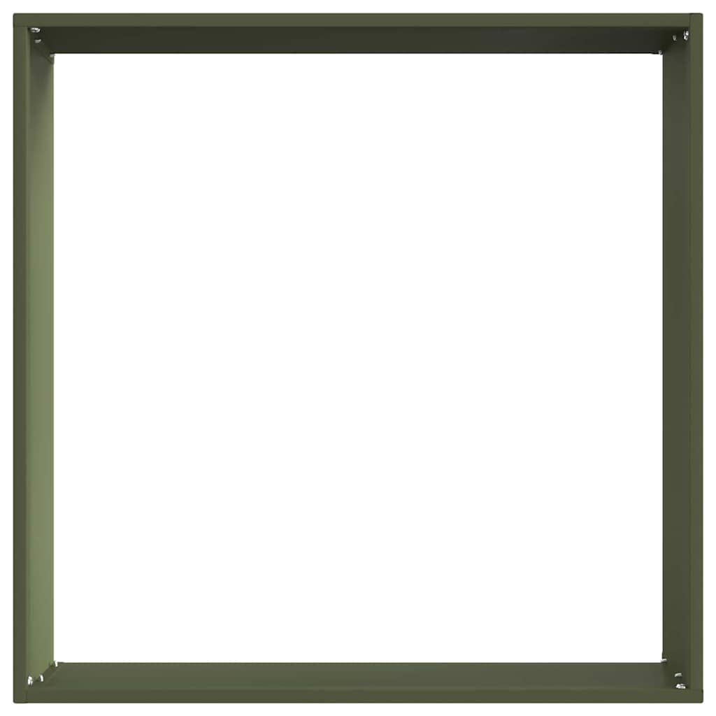 Ograda oko Travnjaka Maslinovo zelena 50 x 50 x 13 cm Čelik