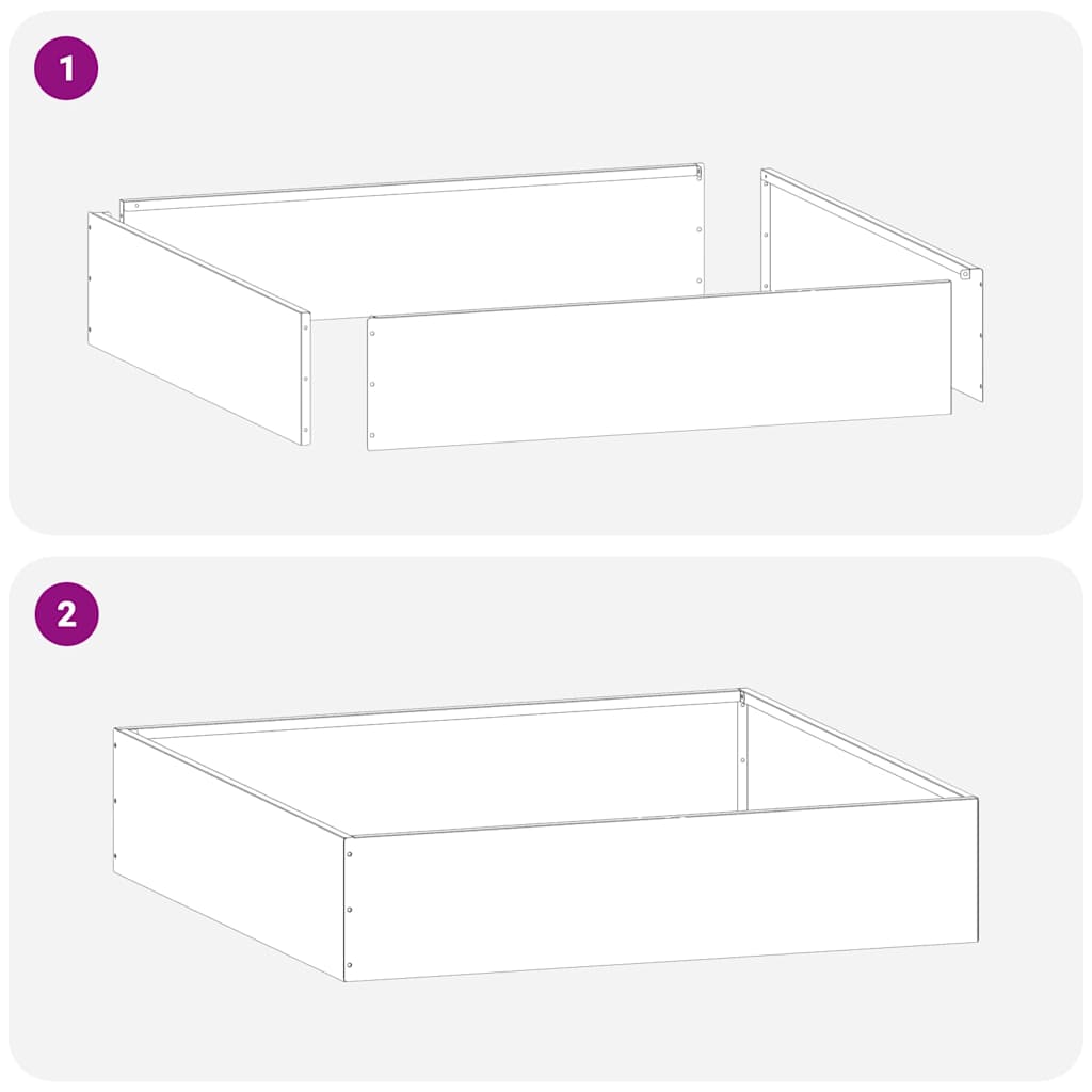 Ograda oko Travnjaka 6 pcs Bijelo 60 x 60 x 13 cm Čelik