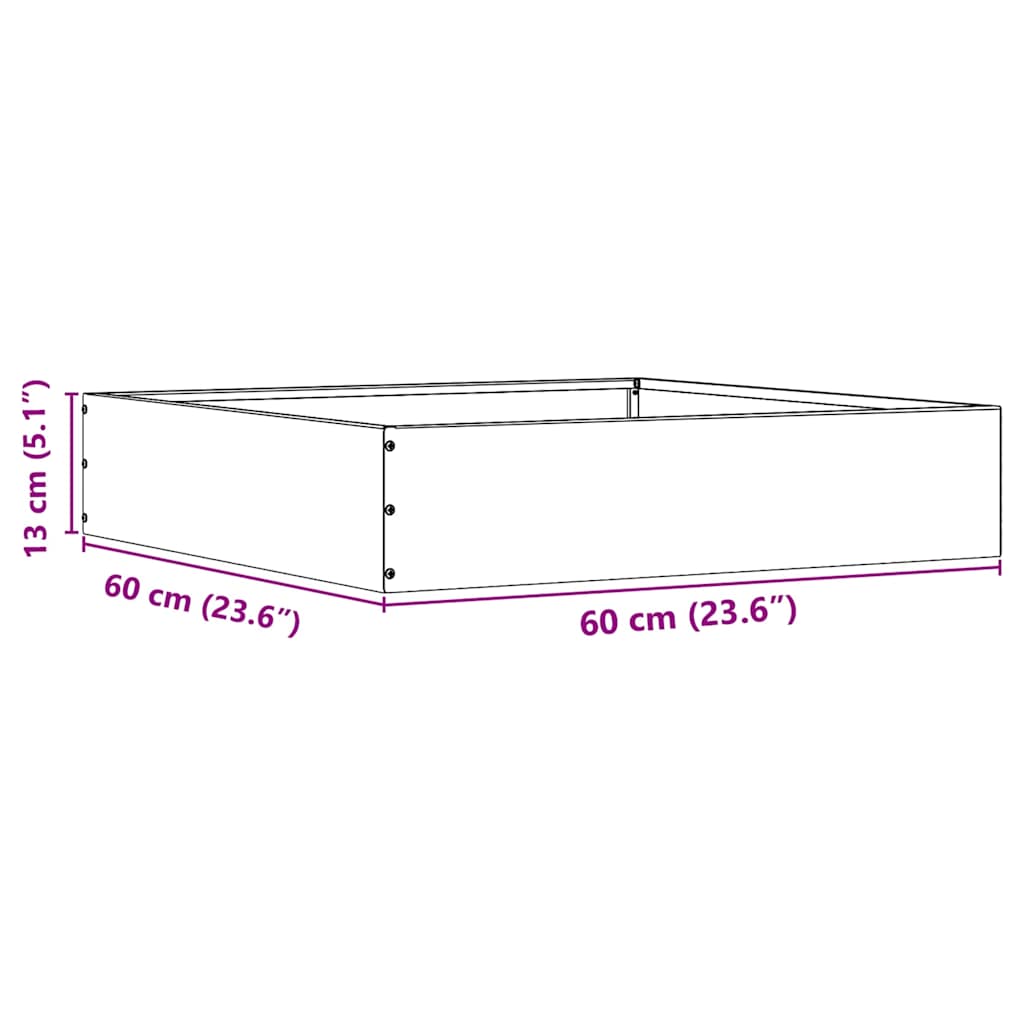 Ograda oko Travnjaka 6 pcs Bijelo 60 x 60 x 13 cm Čelik
