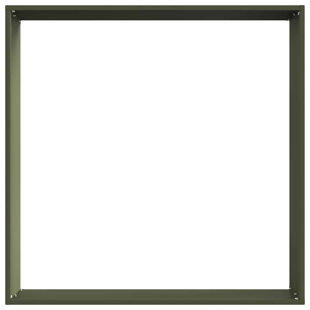 Ograda oko Travnjaka Maslinasto zelena 60 x 60 x 13 cm Čelik