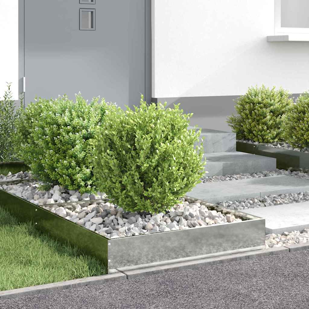 Ograda oko Travnjaka 6 pcs Srebrno 60 x 60 x 13 cm