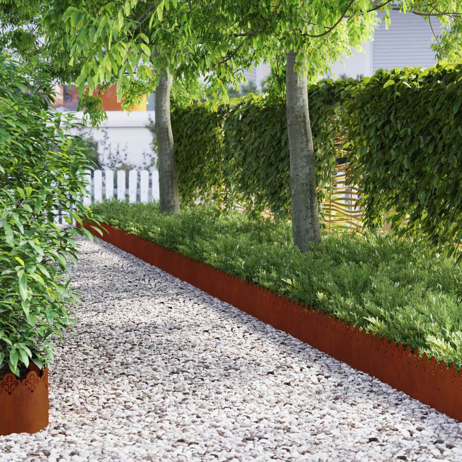 Rubnjaci za travnjak 30 pcs Rđa 103 x 0,05 x 22 cm
