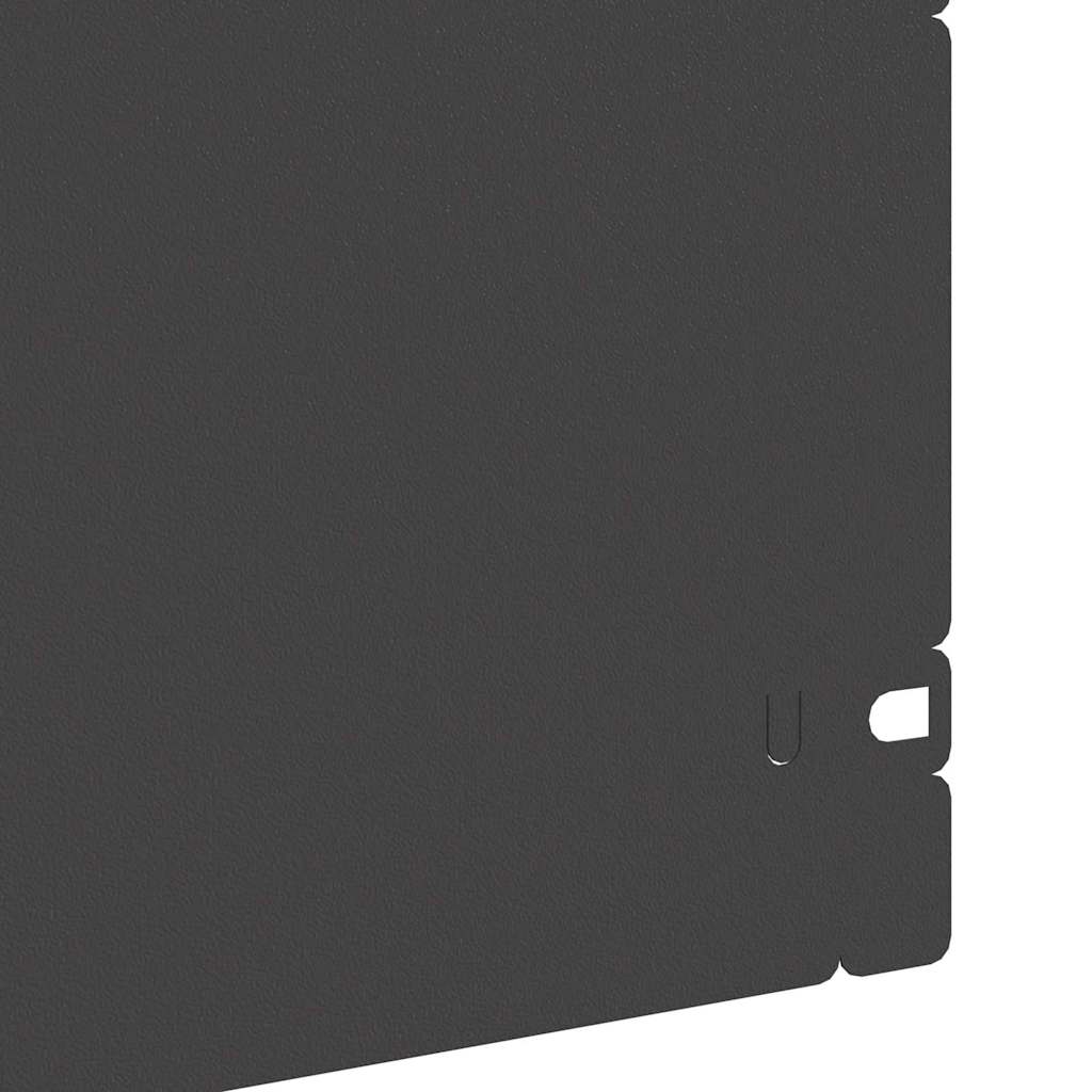 Rubnjaci za travnjak 10 pcs Crna 103 x 0,05 x 22 cm Čelik