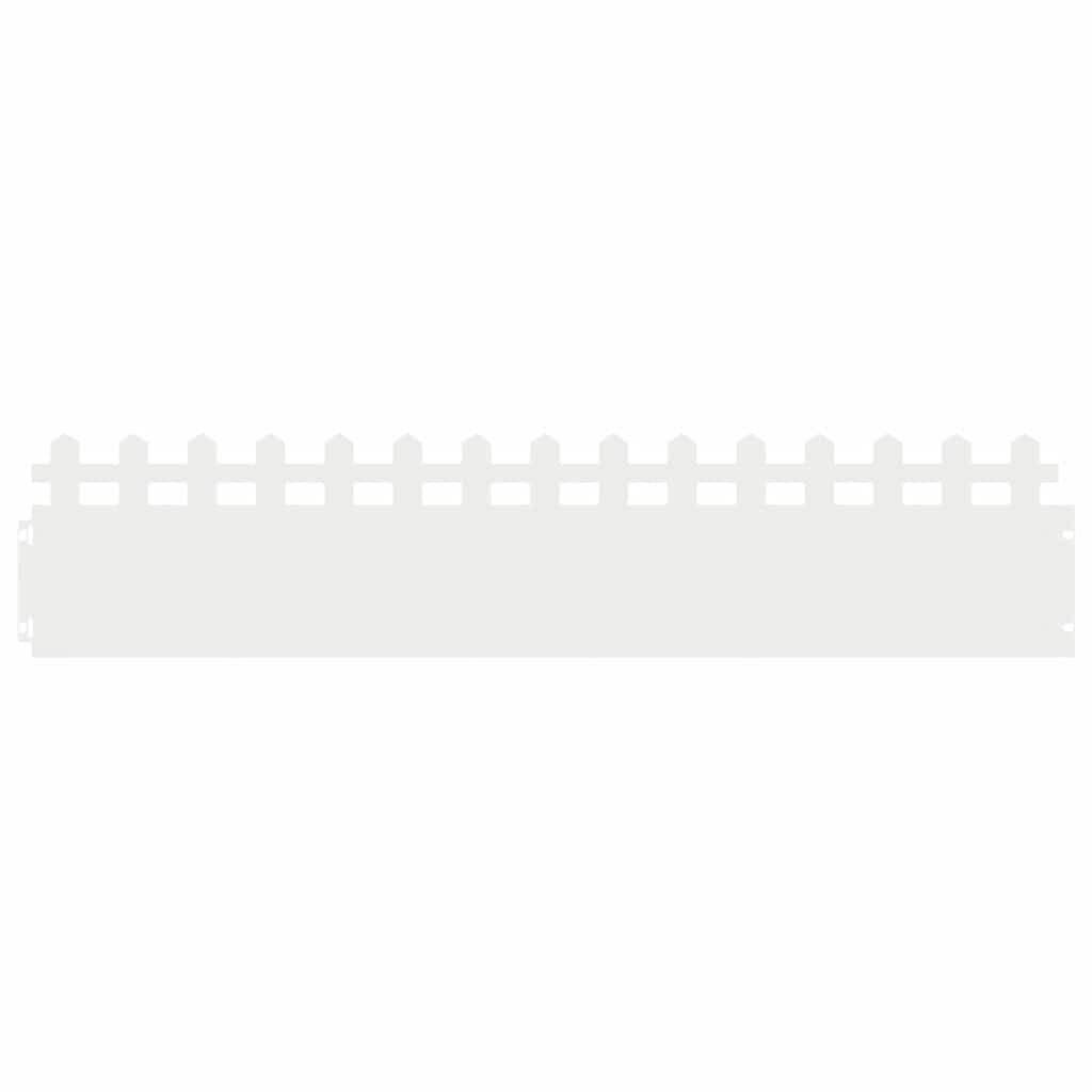 Rubnjaci za travnjak 20 pcs Bijelo 103 x 0,05 x 22 cm Čelik