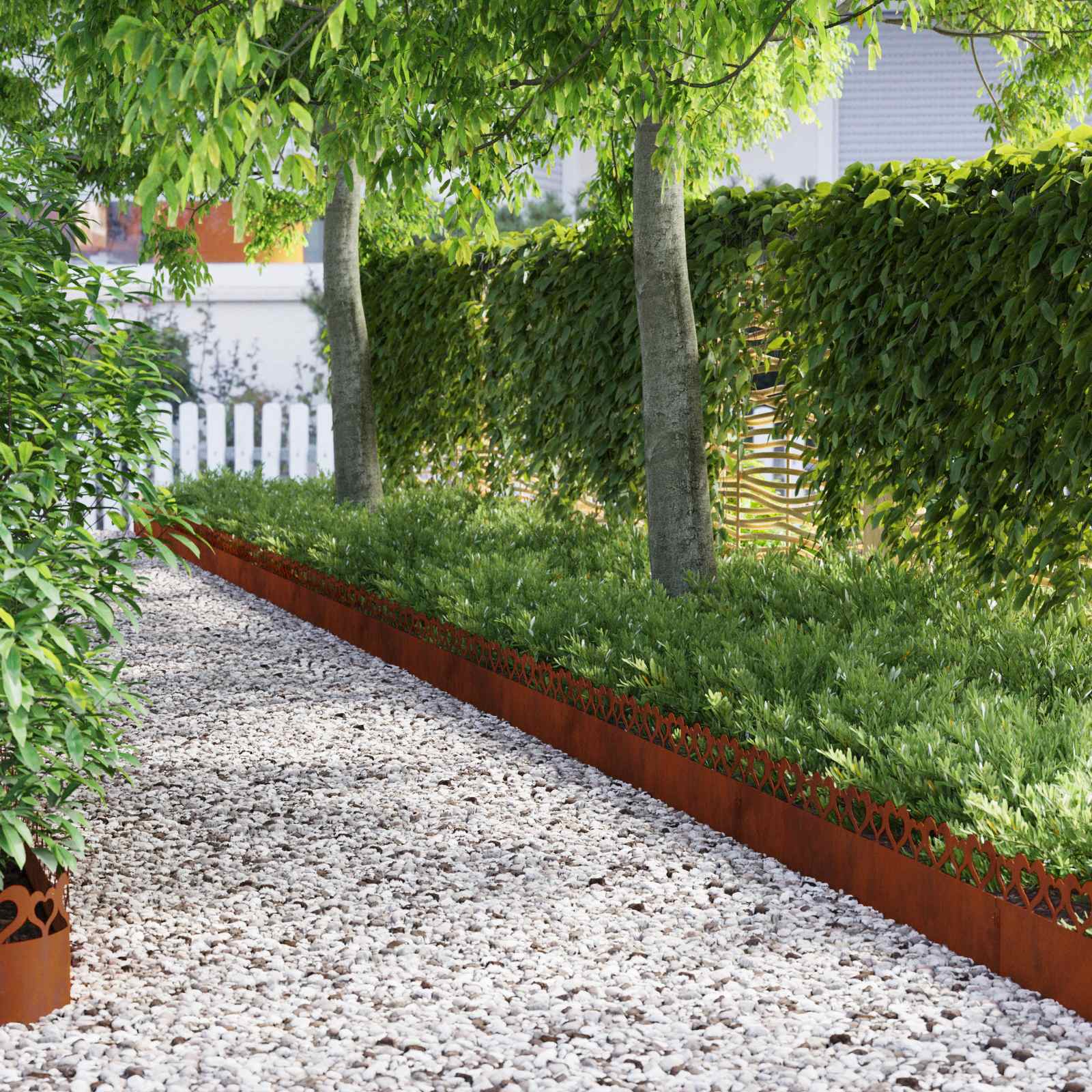 Rubnjaci za travnjak 20 pcs Rđa 103 x 0,05 x 22 cm