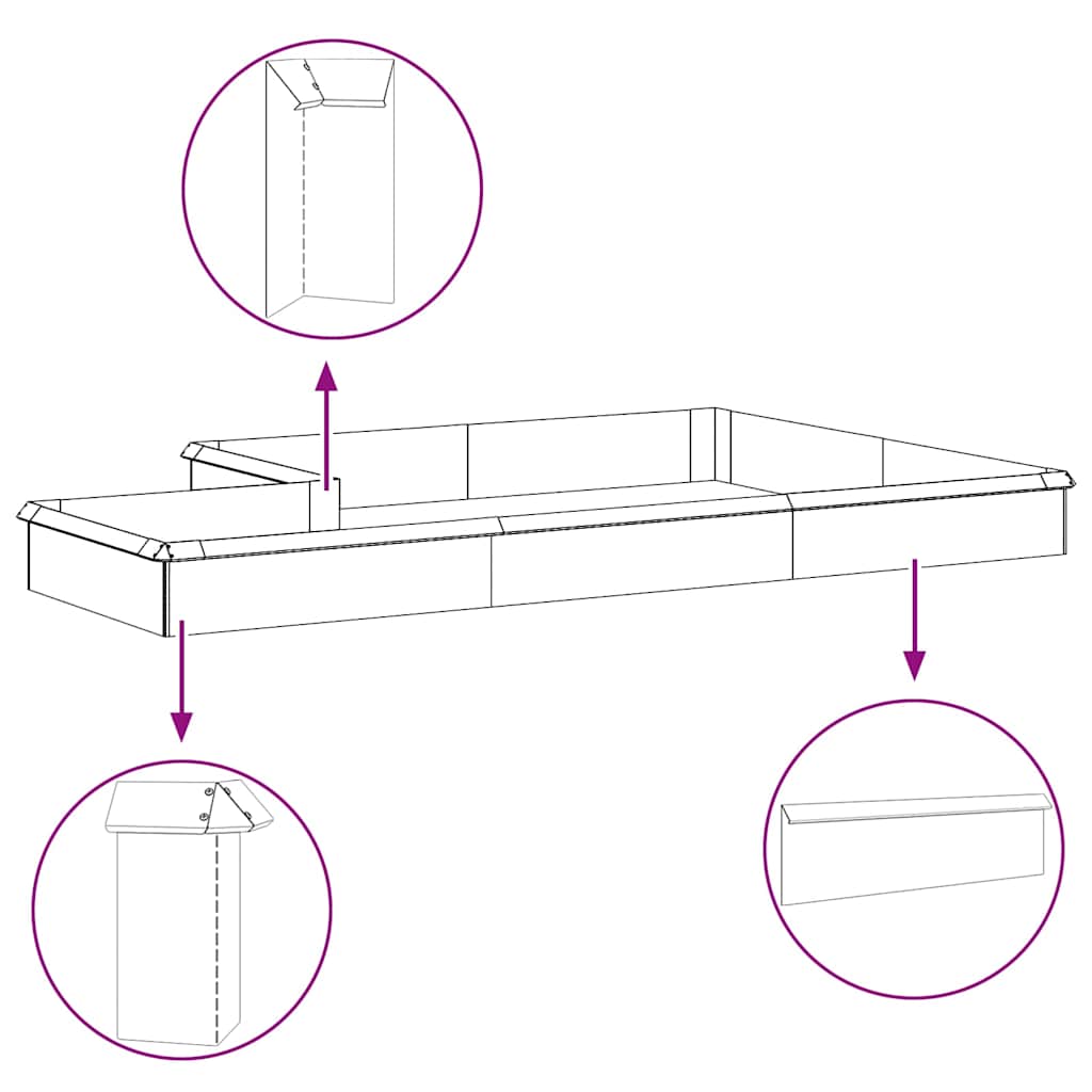 Ograda protiv puževa 4 pcs Srebrno 50 x 3,5 x 25 cm