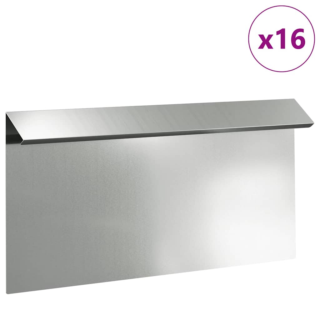 Ograda protiv puževa 16 pcs Srebrno 50 x 3,5 x 25 cm
