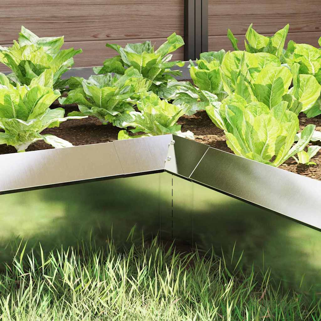 Ograda protiv puževa 4 pcs Srebrno 10 x 10 x 25 cm