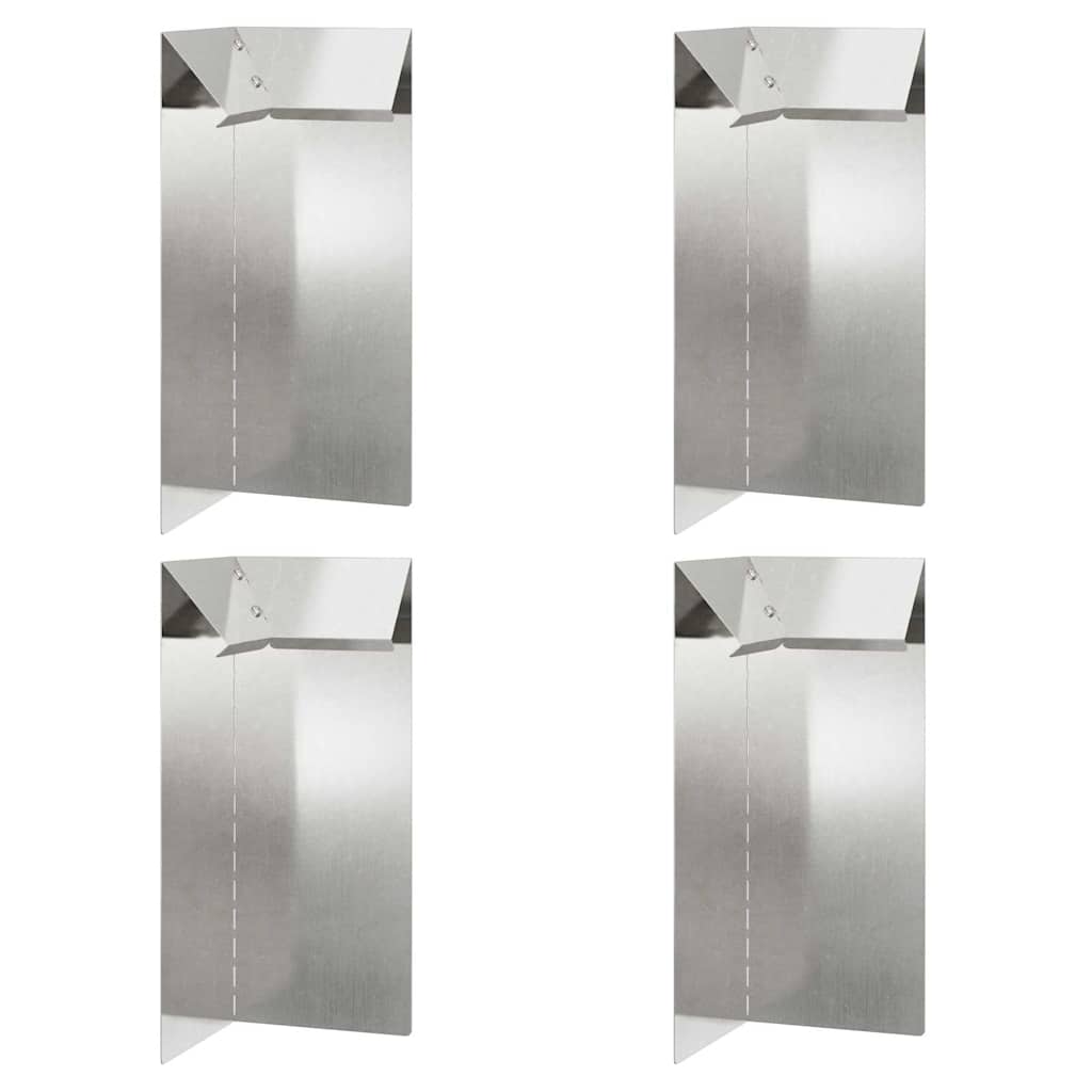 Ograda protiv puževa 4 pcs Srebrno 10 x 10 x 25 cm