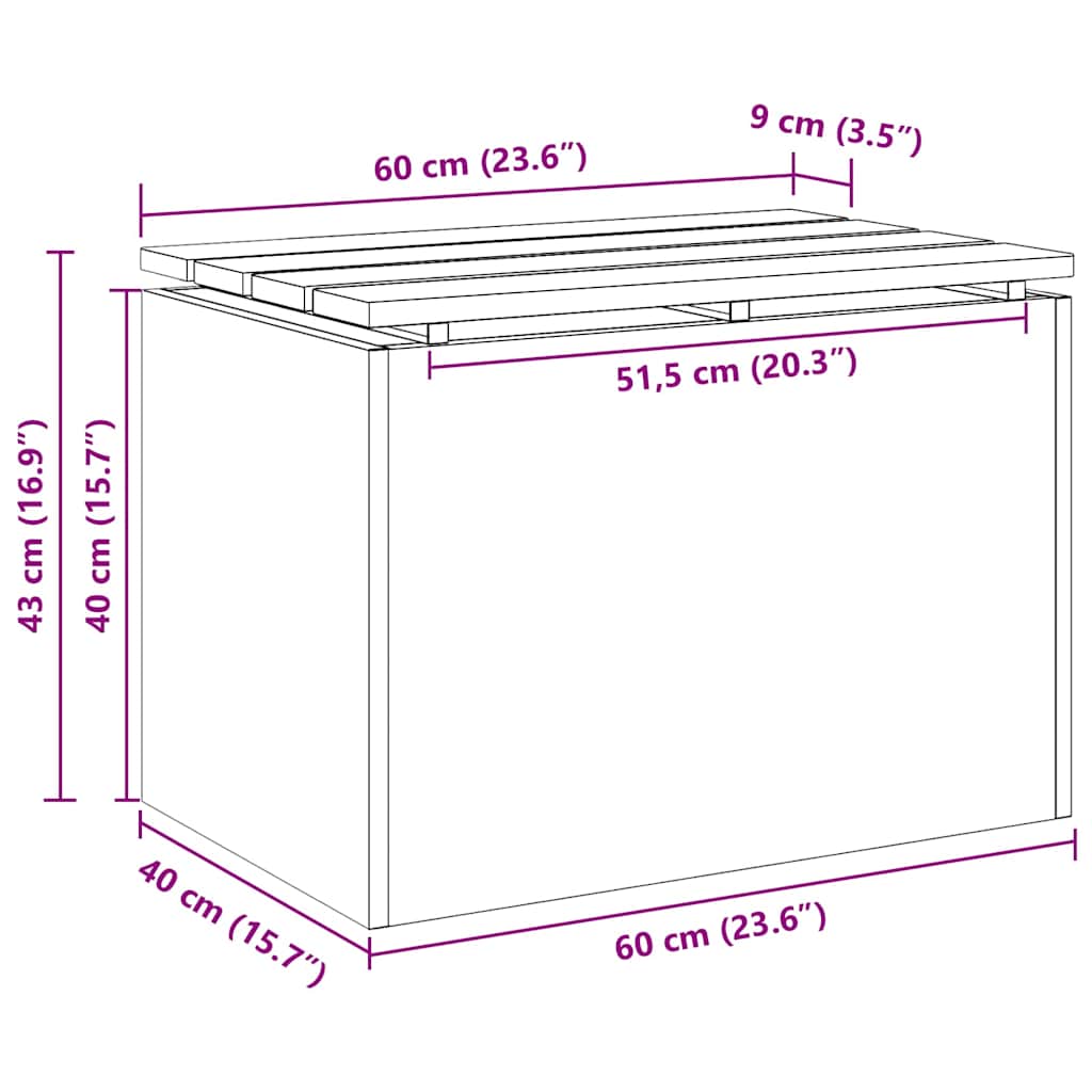 Vrtna klupa Bijelo 60 x 40 x 43 cm Čelik