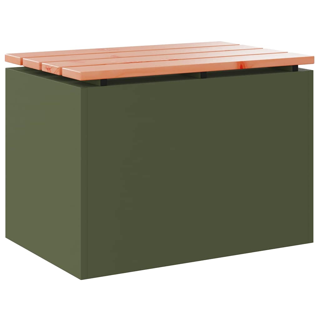 Vrtna klupa Maslinovo zelena 60 x 40 x 43 cm Čelik