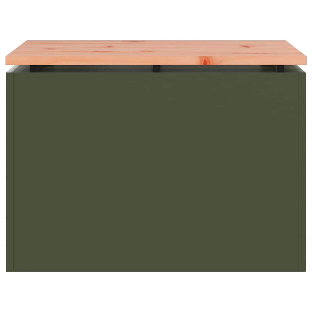 Vrtna klupa Maslinovo zelena 60 x 40 x 43 cm Čelik