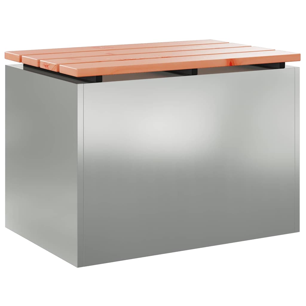 Vrtna klupa Srebrno 60 x 40 x 43 cm Pocinčani čelik