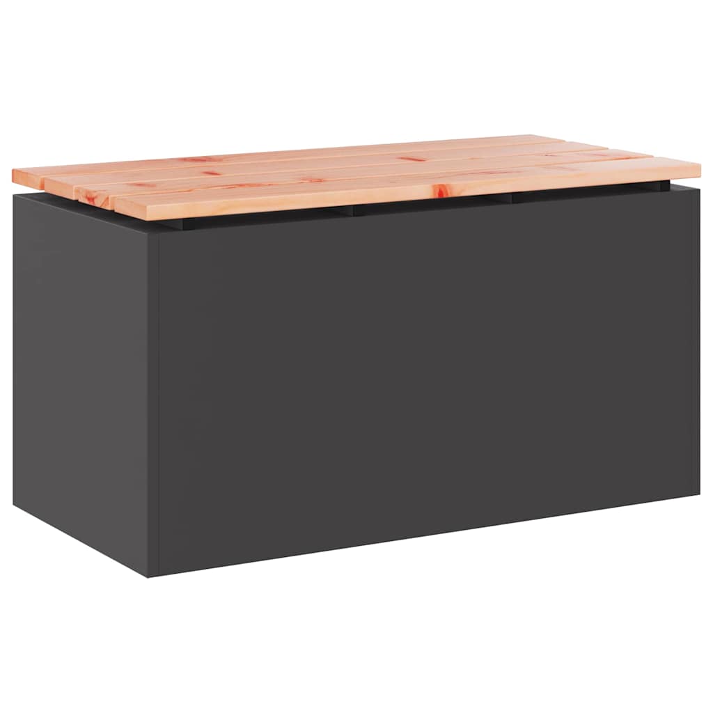 Vrtna klupa Crna 80 x 40 x 43 cm Čelik