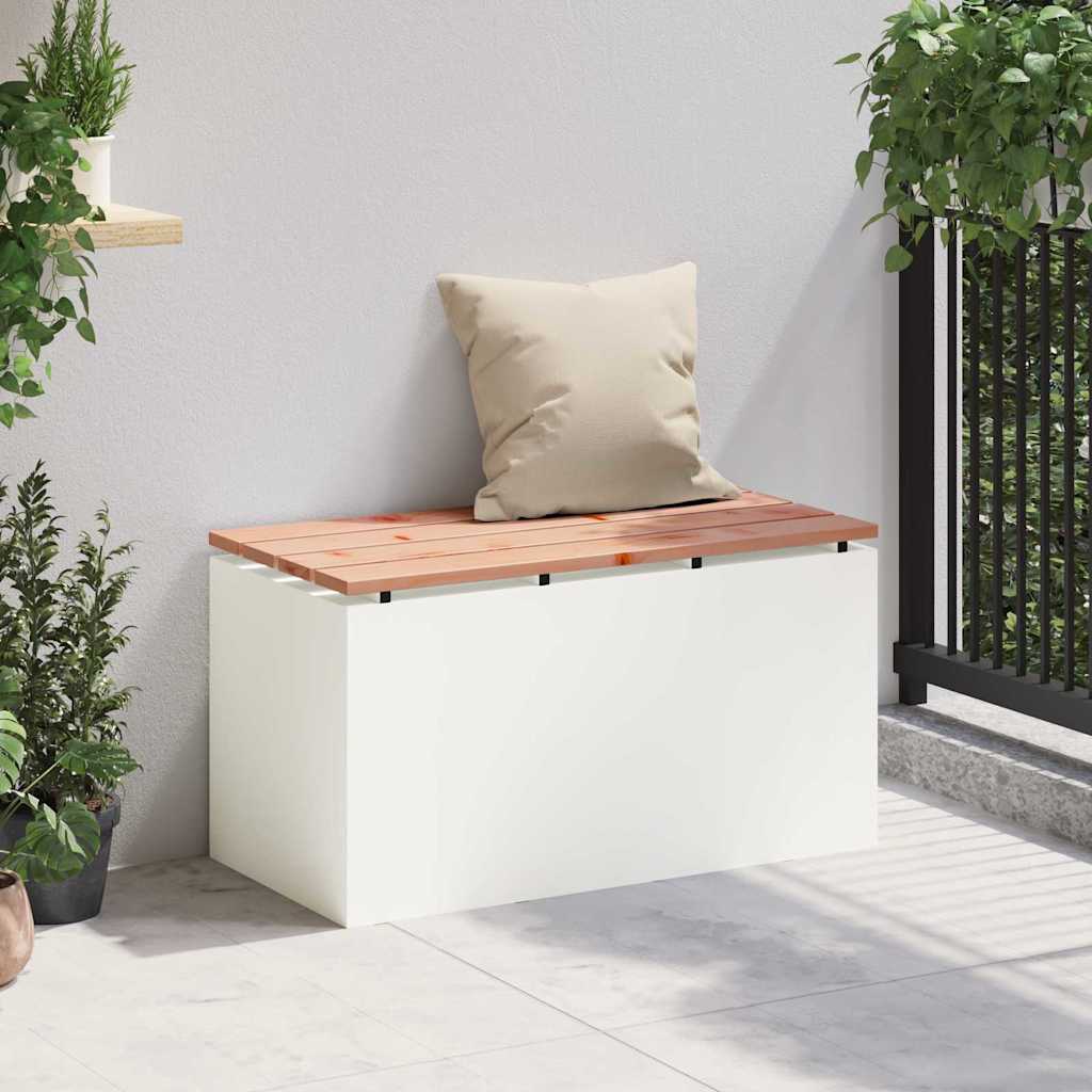 Vrtna klupa Bijelo 80 x 40 x 43 cm Čelik