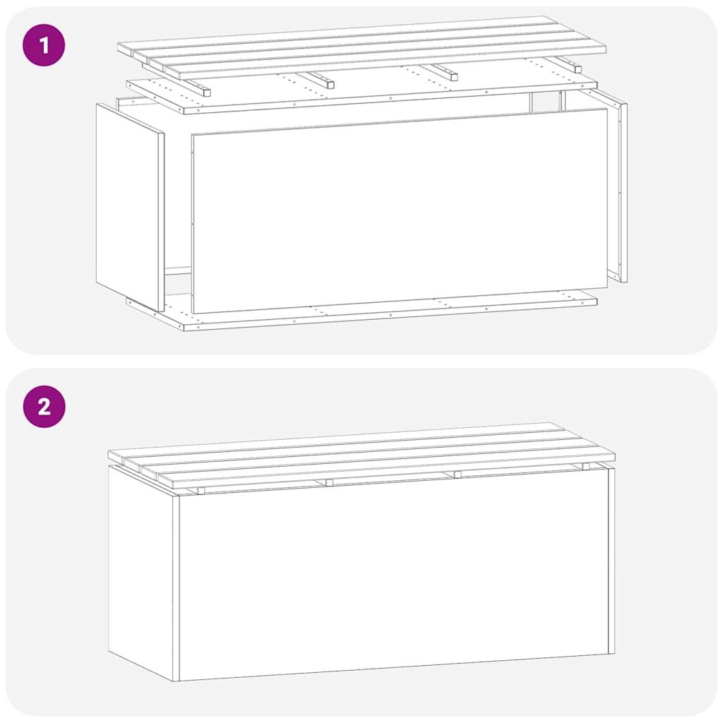 Vrtna klupa Antracit 100 x 40 x 43 cm Čelik