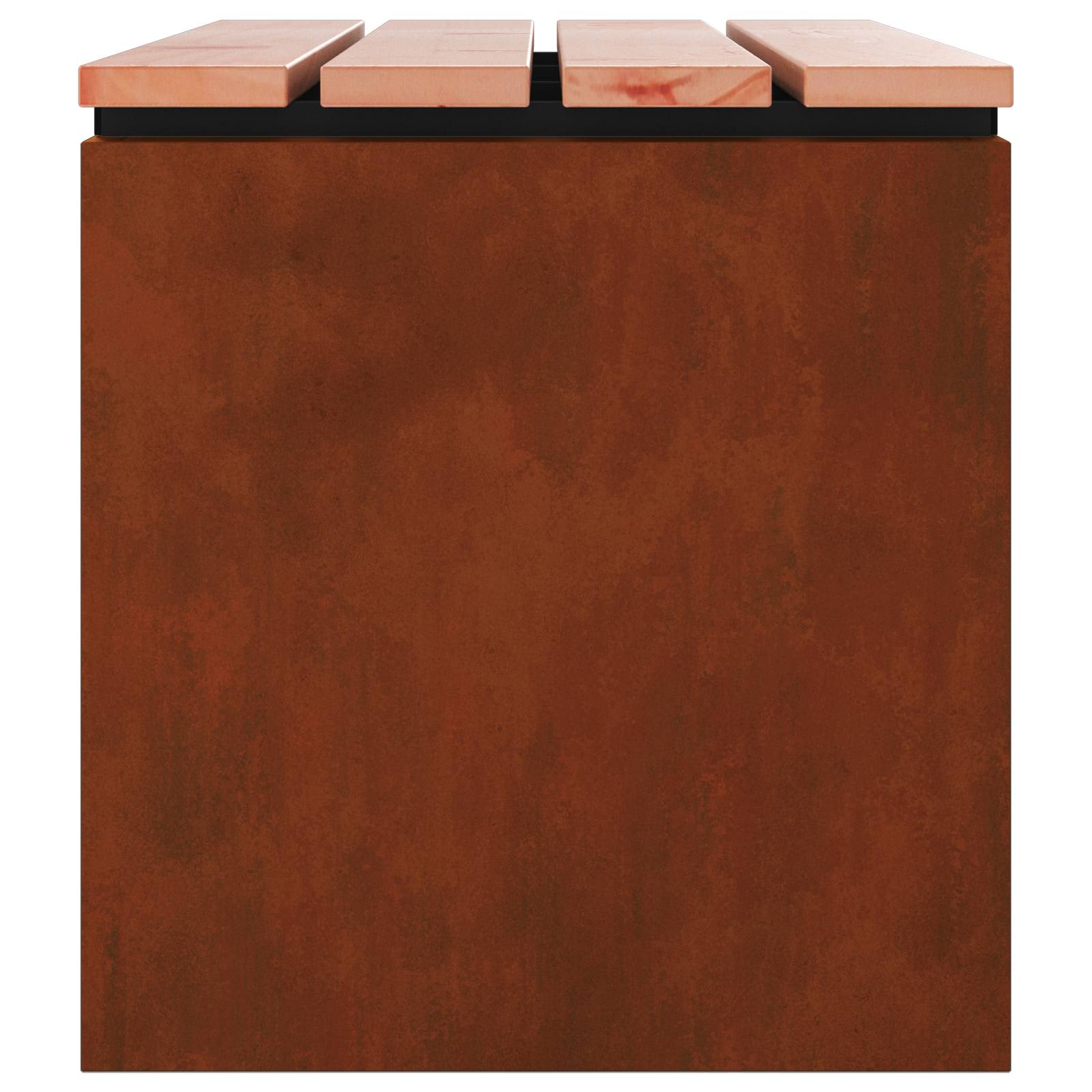 Vrtna klupa Rđa 100 x 40 x 43 cm Otporni čelik