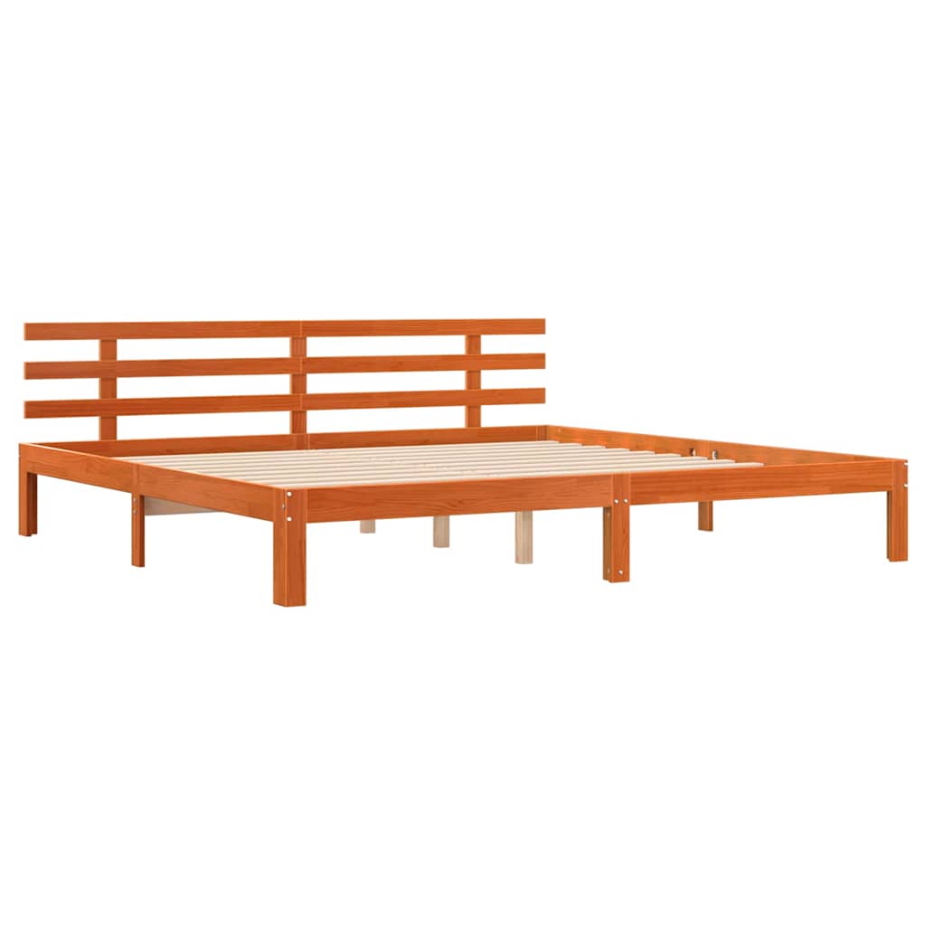 Krevetna konstrukcija Vosak smeđa 203.5 x 205.5 x 69.5 cm