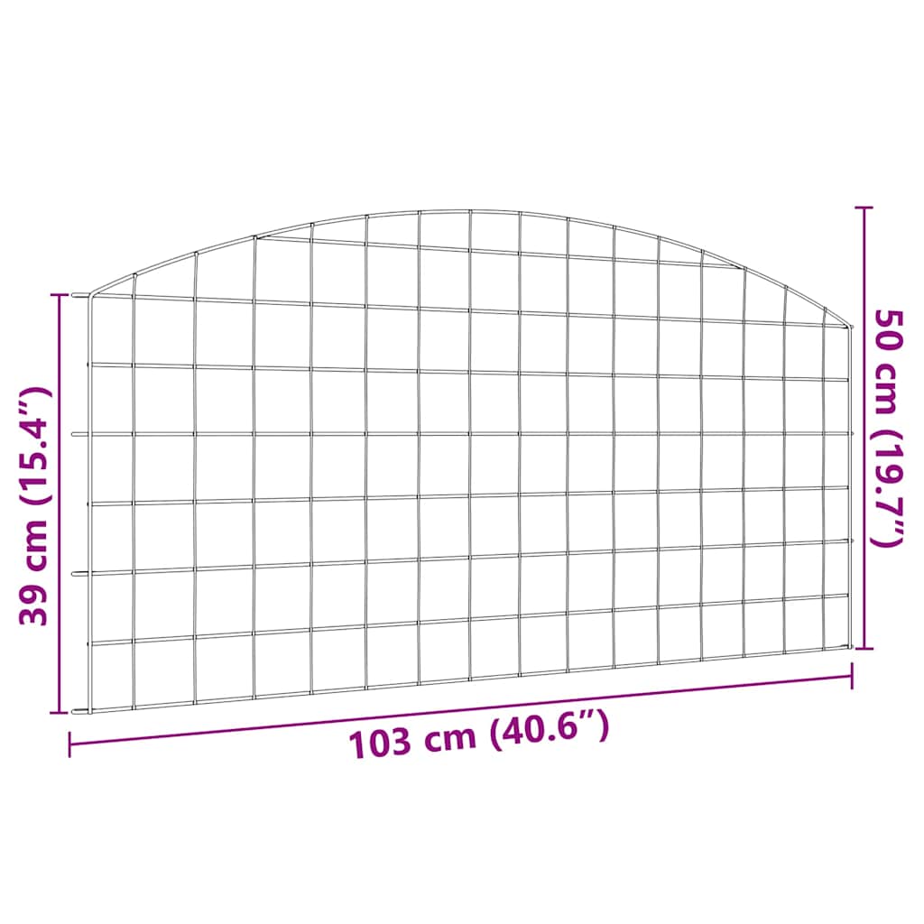 Set ograde za ribnjak 5 pcs Zelena 100 x 50 cm Čelik