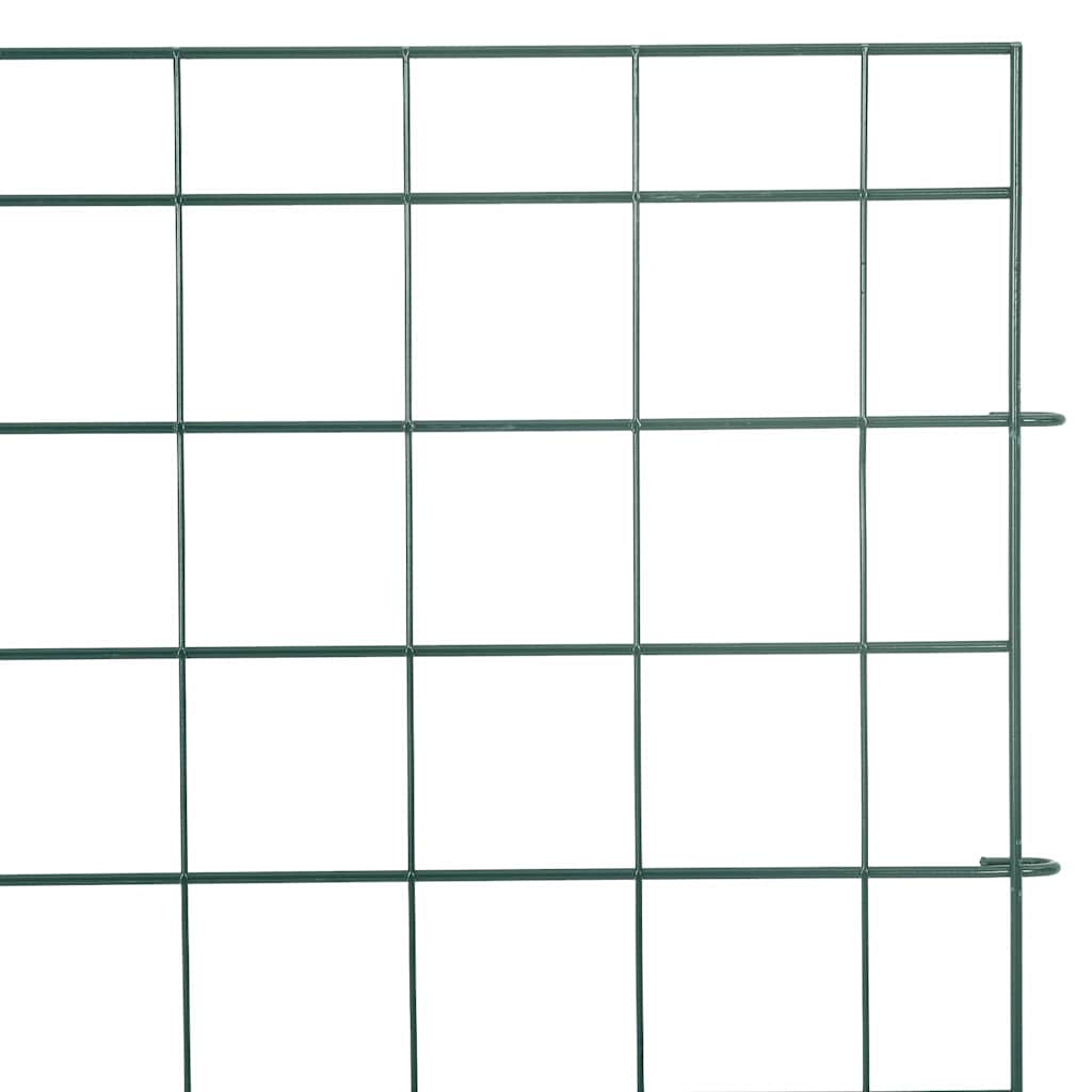 Set ograde za ribnjak 5 pcs Zelena 100 x 50 cm Čelik