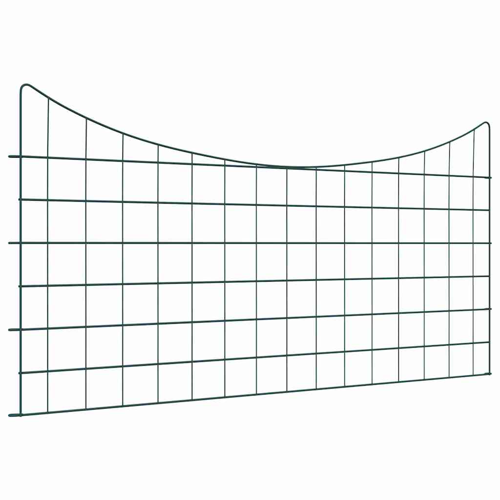 Set ograde za ribnjak 5 pcs Zelena 100 x 50 cm Čelik