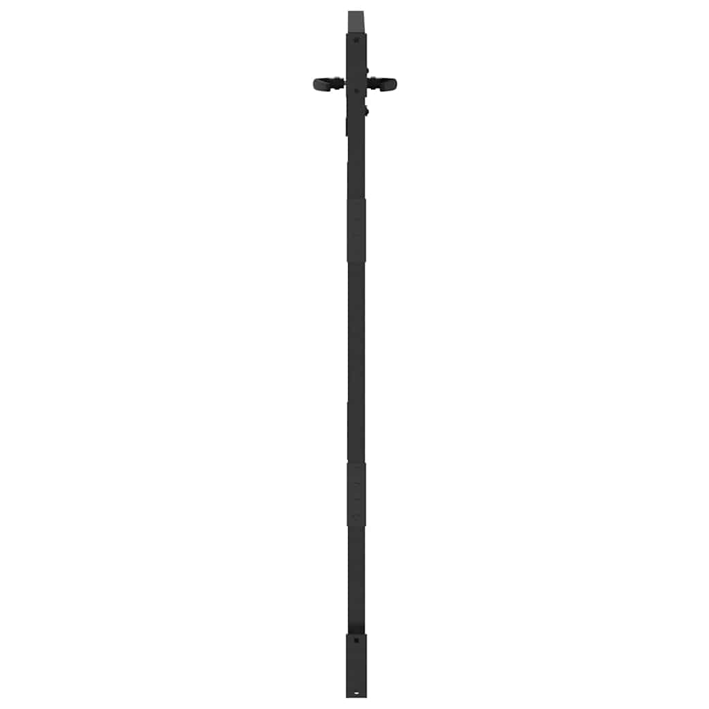 Vrtna vrata Crna 85 x 150 cm Čelik s praškastim premazom