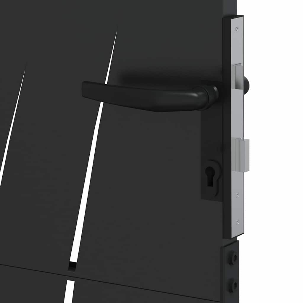 Vrtna vrata Crna 85 x 125 cm Čelik s praškastim premazom