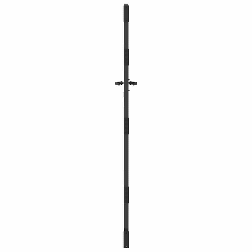 Vrtna vrata Crna 85 x 175 cm Čelik s praškastim premazom