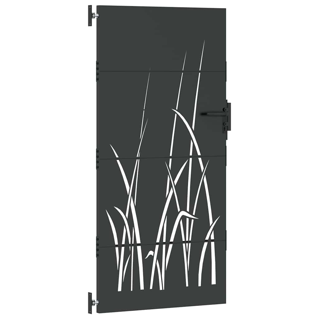 Vrtna vrata Crna 85 x 200 cm Čelik s praškastim premazom