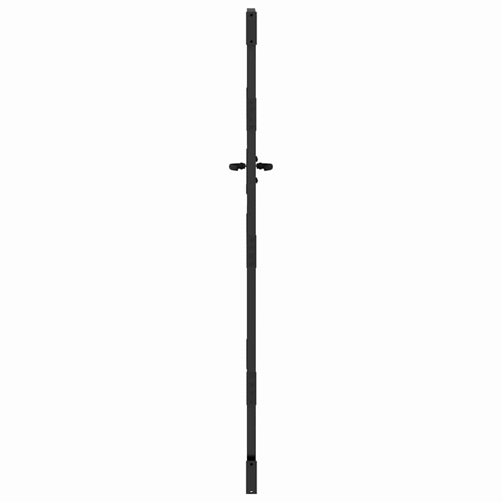 Vrtna vrata Crna 85 x 200 cm Čelik s praškastim premazom