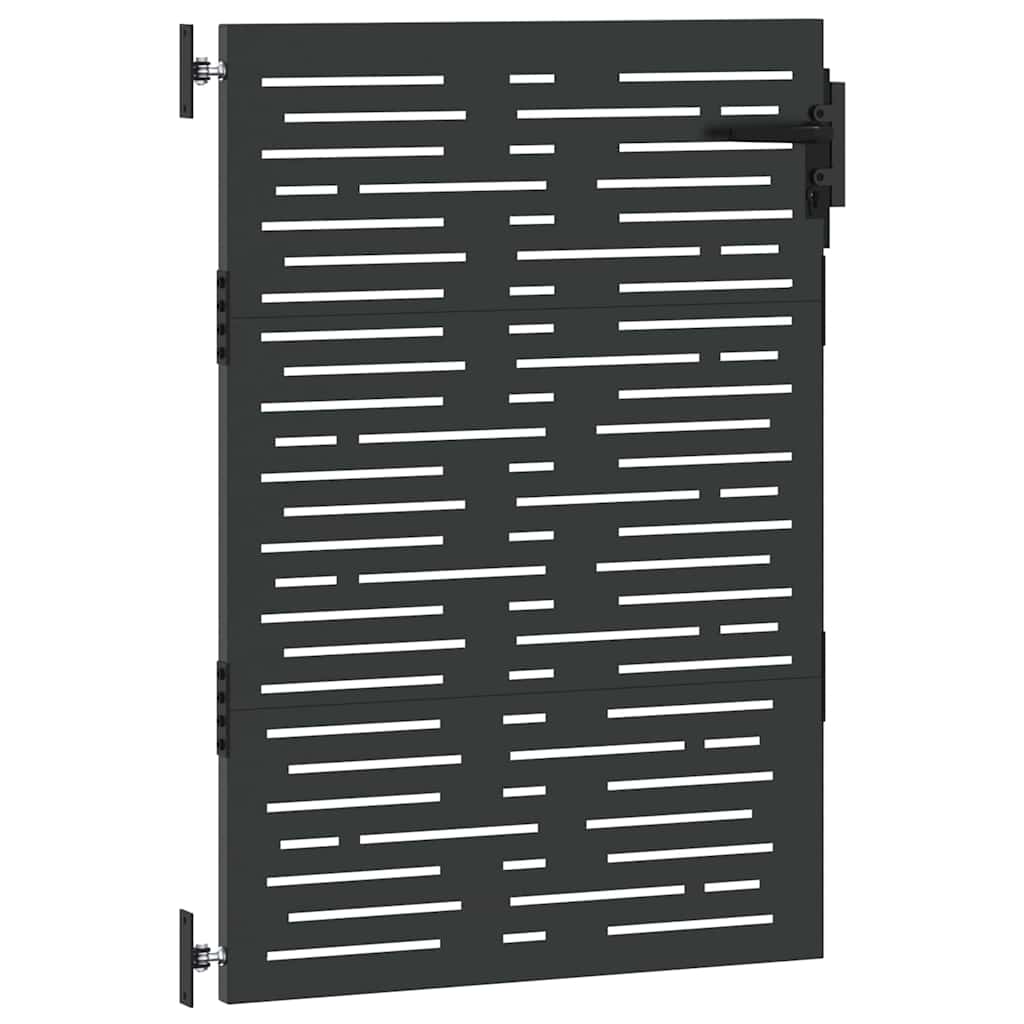 Vrtna vrata Crna 85 x 125 cm Čelik s praškastim premazom