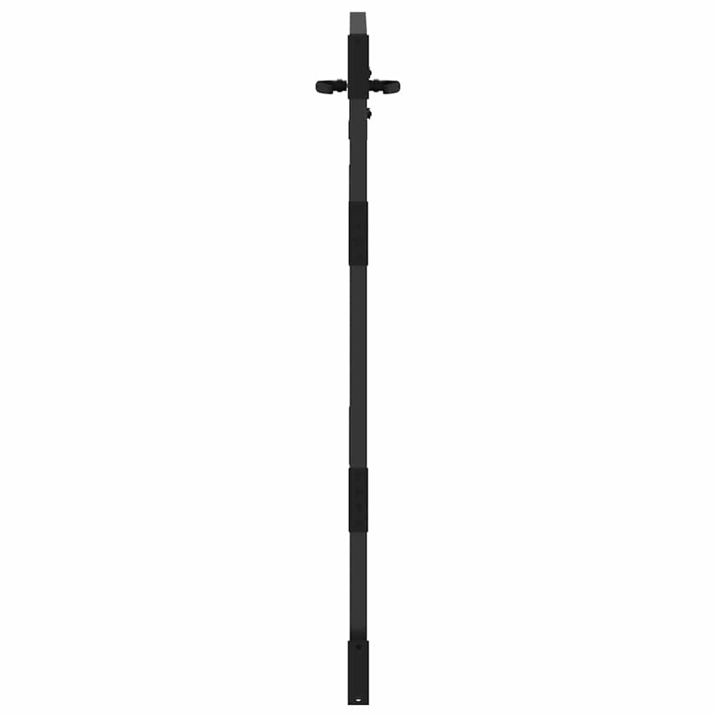 Vrtna vrata Crna 85 x 125 cm Čelik s praškastim premazom