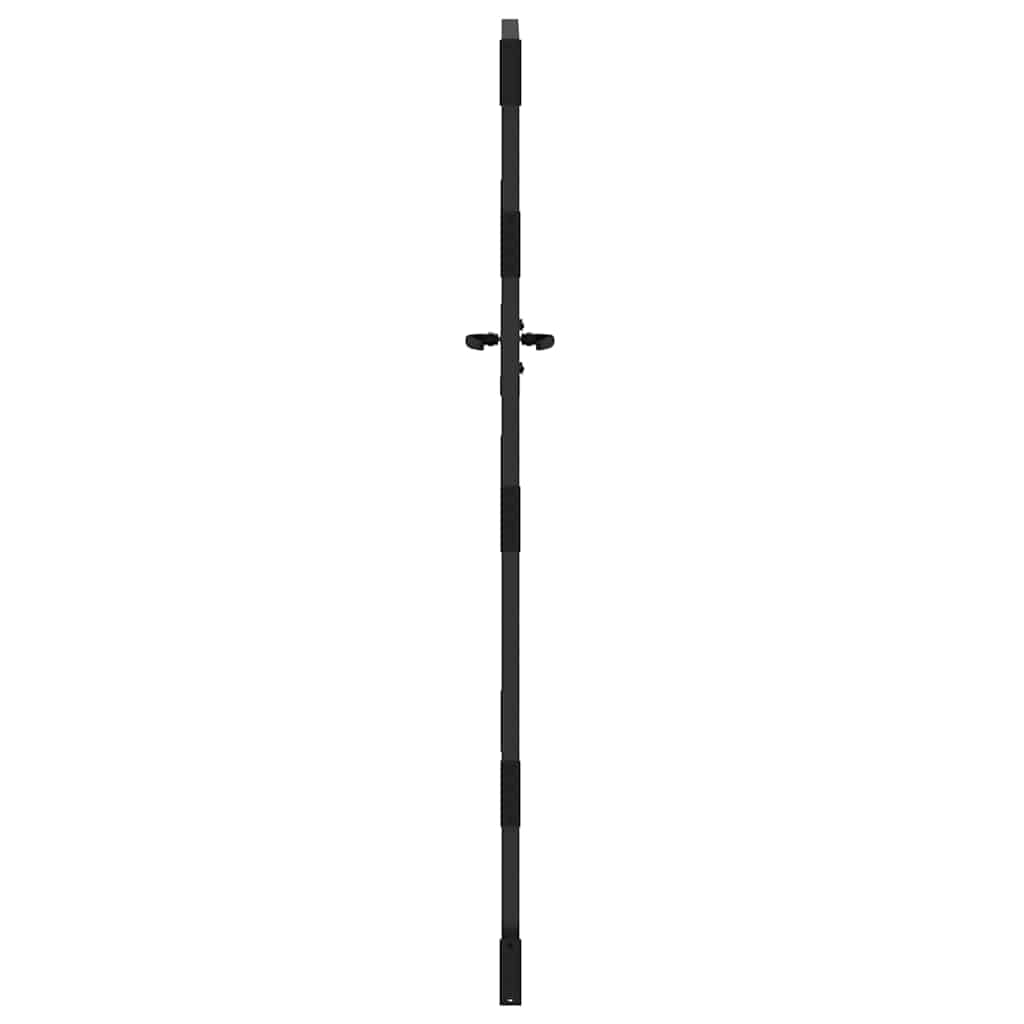 Vrtna vrata Crna 85 x 175 cm Čelik s praškastim premazom