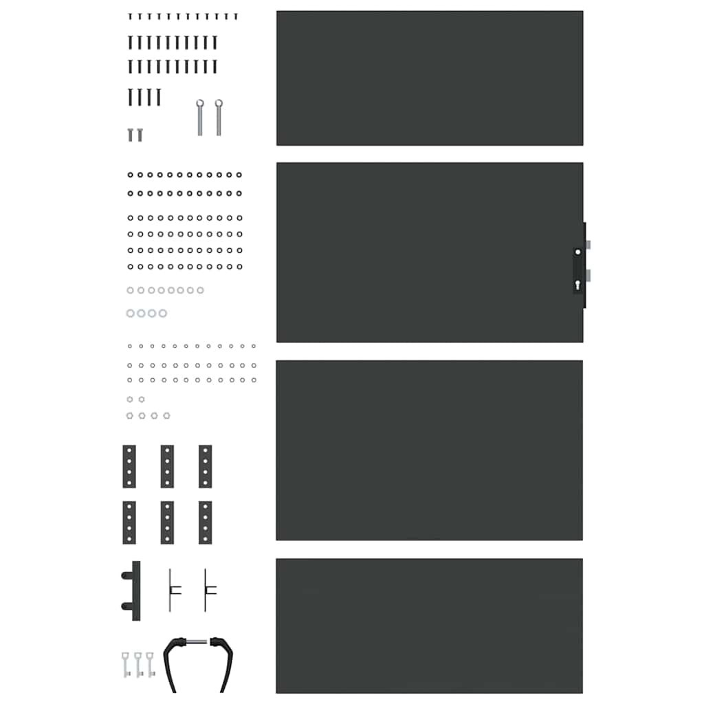 Vrtna vrata Crna 85 x 200 cm Čelik s praškastim premazom