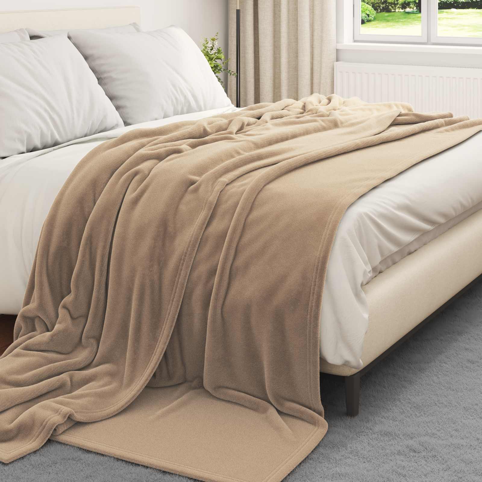 Pokrivači za bacanje 6 pcs Kamel 220 x 240 cm Runo