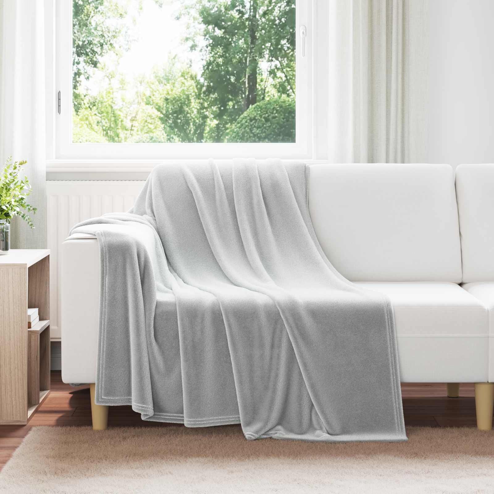Pokrivači za bacanje 6 pcs Siva 150 x 200 cm Runo